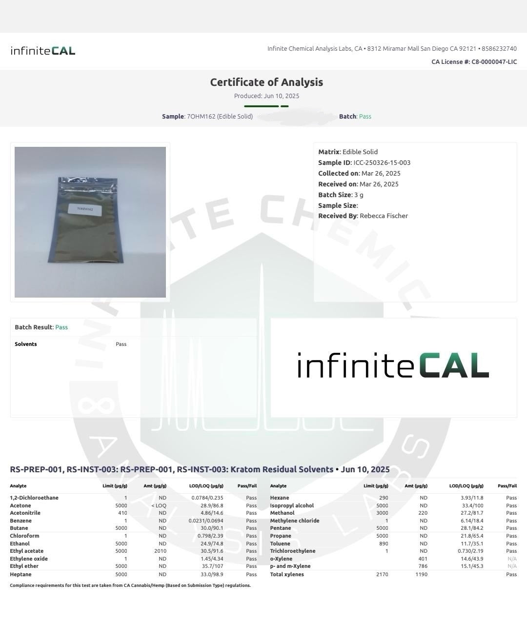 82.8% 7OH Powder 1g (86.1% Total Alkaloids)