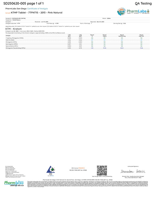 10mg PSEUDO Tablets Unflavored (NO 7OH!)
